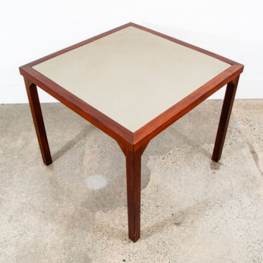 Mid Century Modern Dining Table Card Solid Walnut Square Studio Custom Vintage