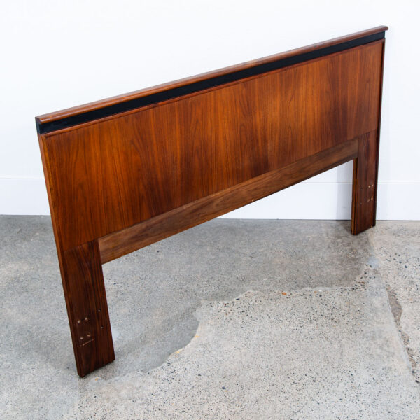 Mid Century Modern Headboard Queen Size Bed Frame Dillingham Walnut Esprit Wood - Image 6