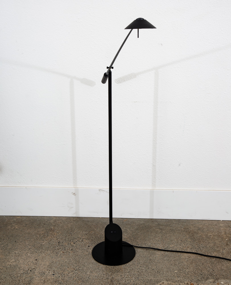Mid Century Modern Floor Lamp Robert Sonneman Kovacs Feather Light Black Post - Image 7