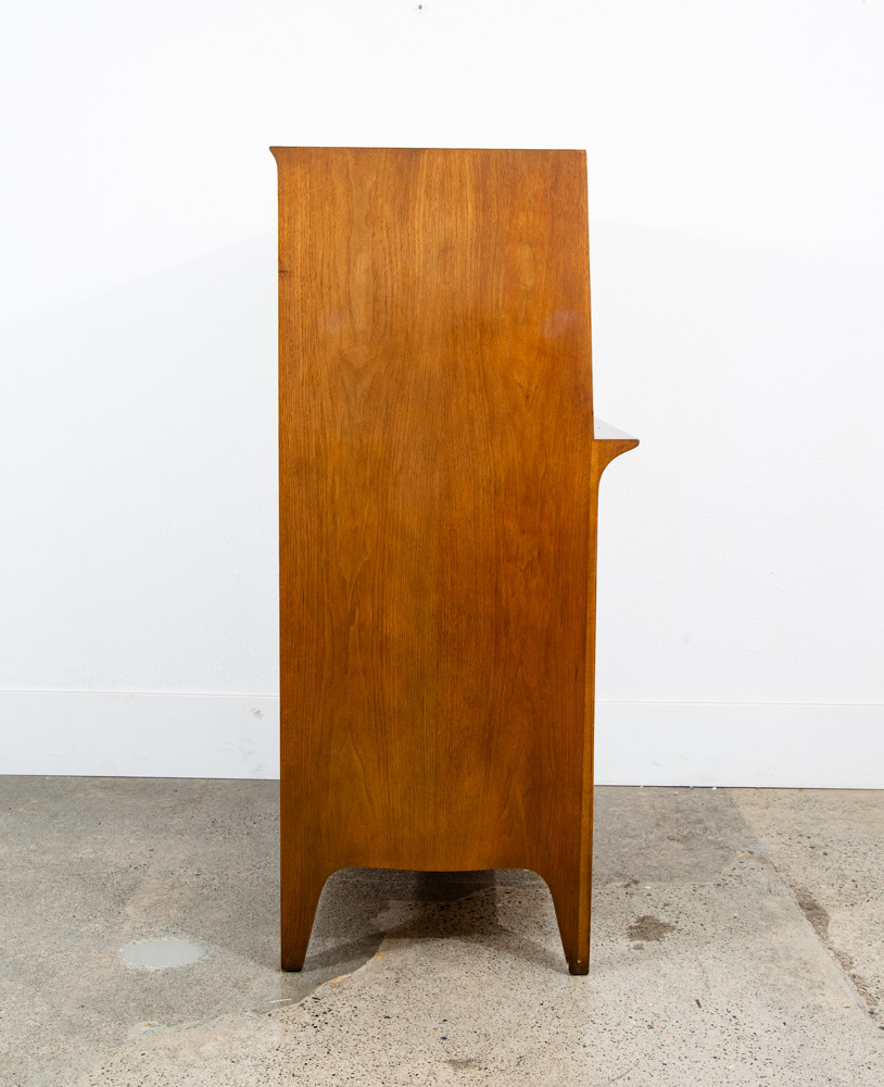 Mid Century Modern Dresser Highboy Profile Drexel John Van Koert Mcm 5 Drawers - Image 3