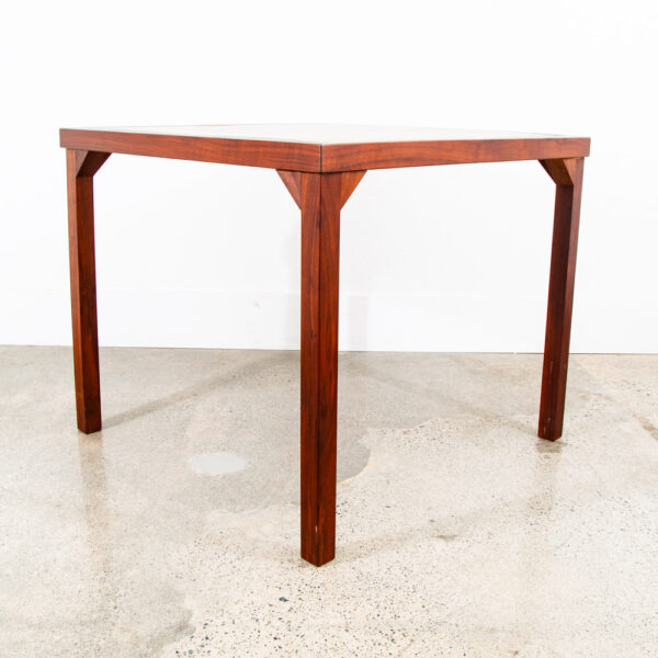 Mid Century Modern Dining Table Card Solid Walnut Square Studio Custom Vintage - Image 2