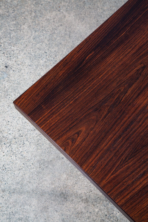 Mid Century Danish Modern Coffee Table Rosewood Mcm Vintage Denmark 66 in Mcm - Image 6