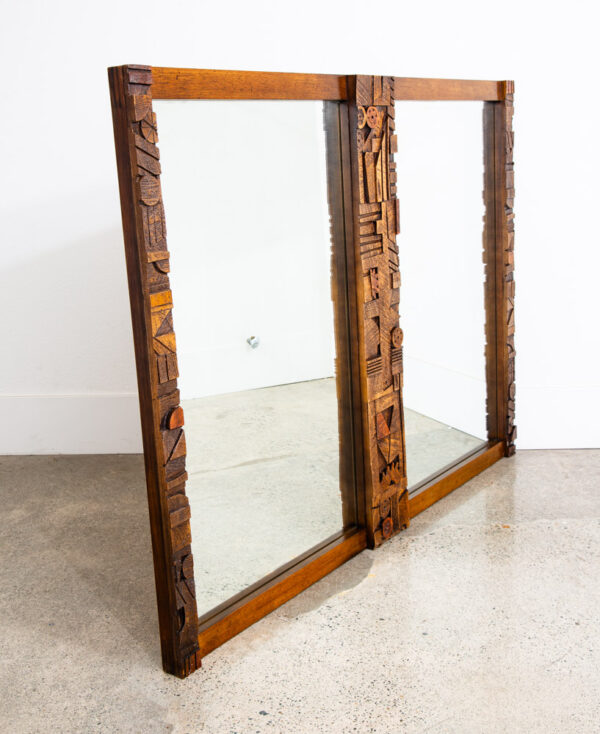 Mid Century Modern Mirror Wall Hanging Lane Mosaic Pueblo Bathroom Brutalist Mcm - Image 10