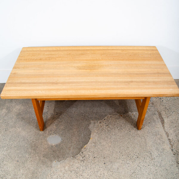 Mid Century Danish Modern Coffee Table Solid White Oak Vintage Aksel Dahl 1972 - Image 3