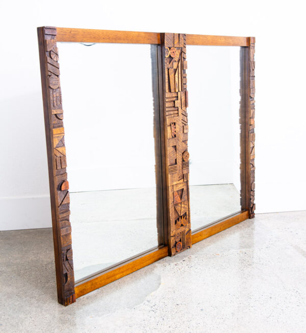 Mid Century Modern Mirror Wall Hanging Lane Mosaic Pueblo Bathroom Brutalist Mcm - Image 8