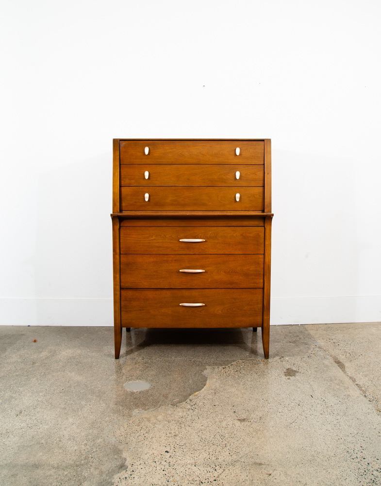 Mid Century Modern Dresser Highboy Profile Drexel John Van Koert Mcm 5 Drawers - Image 6