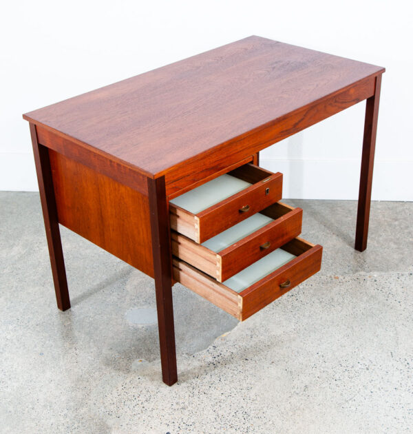 Mid Century Danish Modern Desk Executive Teak 3 Drawer Cabinet Danish Floating - Image 10