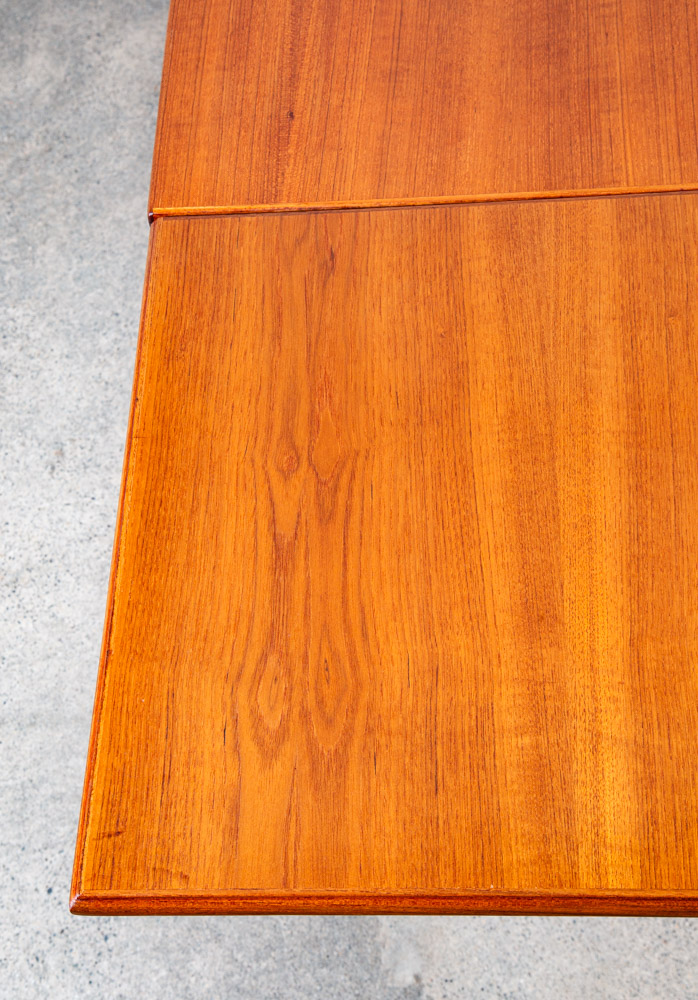 Mid Century Denmark Modern Dining Table Rectangle Teak Draw Leaf Extension x2 - Image 11
