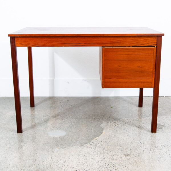 Mid Century Danish Modern Desk Executive Teak 3 Drawer Cabinet Danish Floating - Image 5