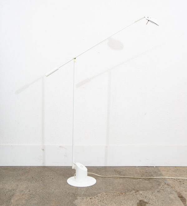 Mid Century Modern Floor Lamp Robert Sonneman Kovacs Feather Light White Post - Image 8