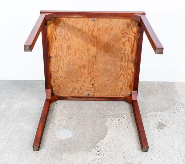 Mid Century Modern Dining Table Card Solid Walnut Square Studio Custom Vintage - Image 4