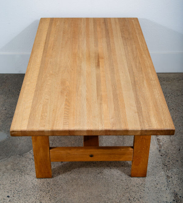 Mid Century Danish Modern Coffee Table Solid White Oak Vintage Aksel Dahl 1972 - Image 2