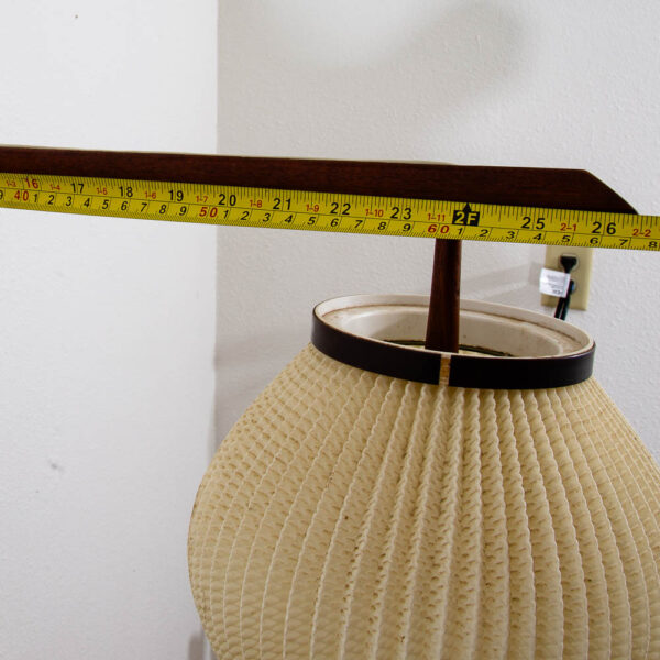 Mid Century Modern Danish Hanging Lamp Wall Sconce Solid Teak Wood Functional VG - Image 11