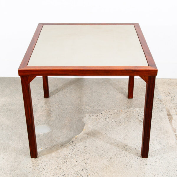 Mid Century Modern Dining Table Card Solid Walnut Square Studio Custom Vintage - Image 3