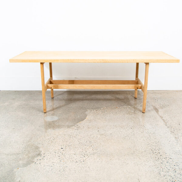 Mid Century Danish Modern Coffee Table Borge Mogensen Soborg Mobler White Oak VG - Image 5