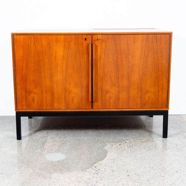 Mid Century Modern Compact Credenza Cabinet Refrigerator Storage Silkeborg Lock - Image 2