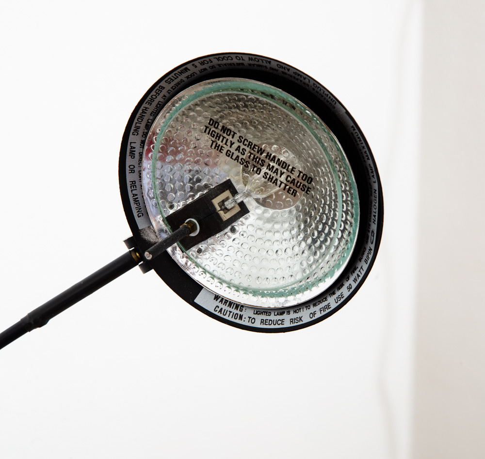 Mid Century Modern Floor Lamp Robert Sonneman Kovacs Feather Light Black Post - Image 4