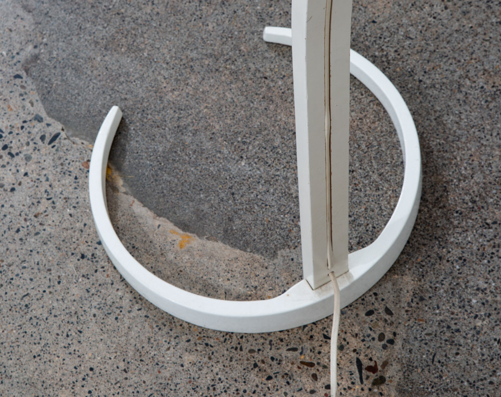 Mid Century Modern Floor Lamp Caprani Bentwood Shade MCM White Danish 60s-70s - Image 11