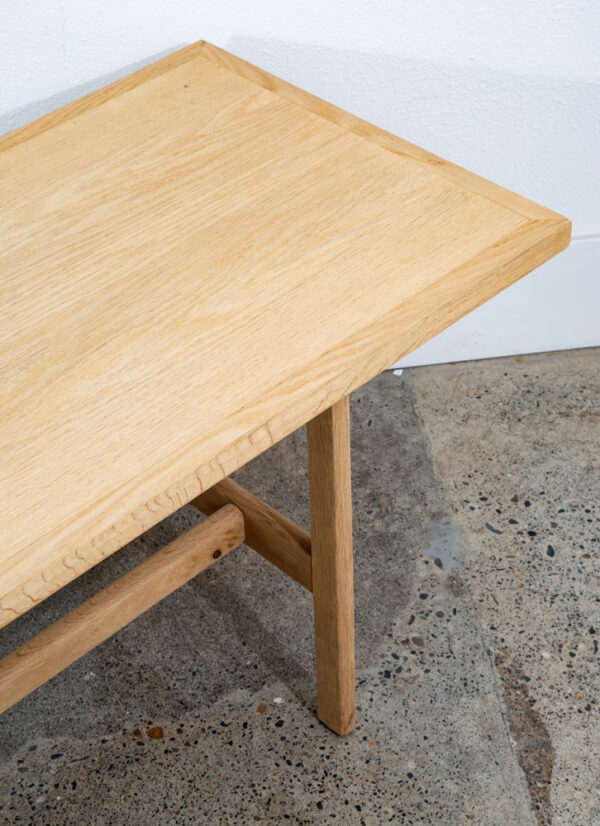 Mid Century Danish Modern Coffee Table Borge Mogensen Soborg Mobler White Oak VG - Image 9
