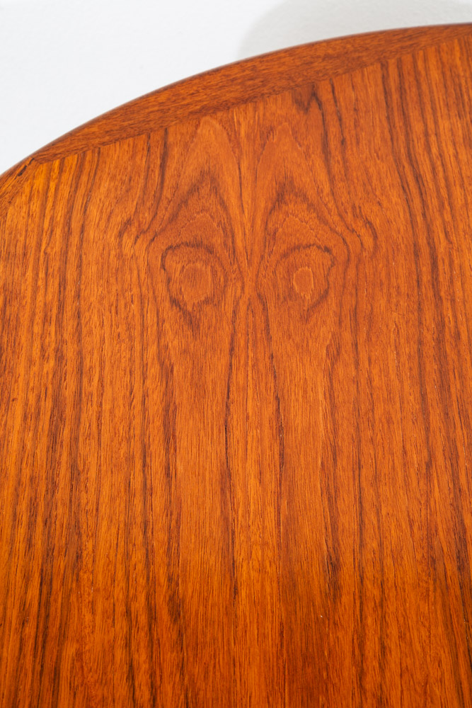 Mid Century Danish Modern Dining Table Round Teak Vejle Stole Circular Restored - Image 10