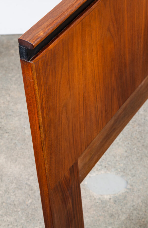 Mid Century Modern Headboard Queen Size Bed Frame Dillingham Walnut Esprit Wood - Image 5