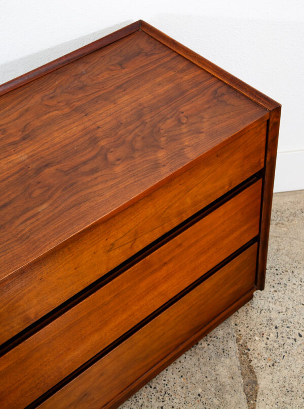 Mid Century Modern Credenza Dresser 6 Drawer Dillingham Walnut Vintage Mcm Mint - Image 11
