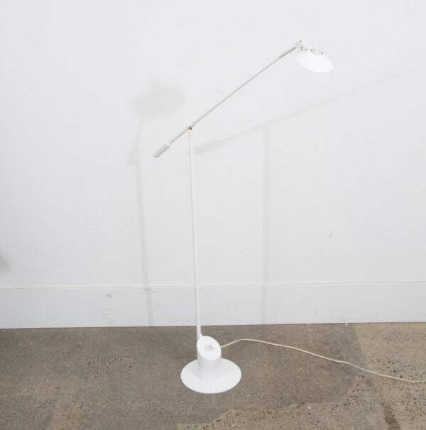 Mid Century Modern Floor Lamp Robert Sonneman Kovacs Feather Light White Post - Image 7