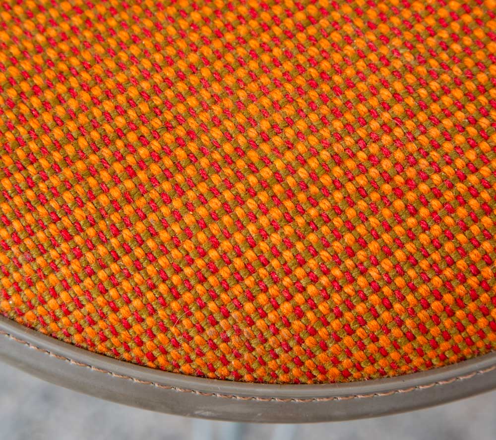 Mid Century Modern Side Chair Fiberglass Shell Orange Herman Miller Girard Tweed - Image 7