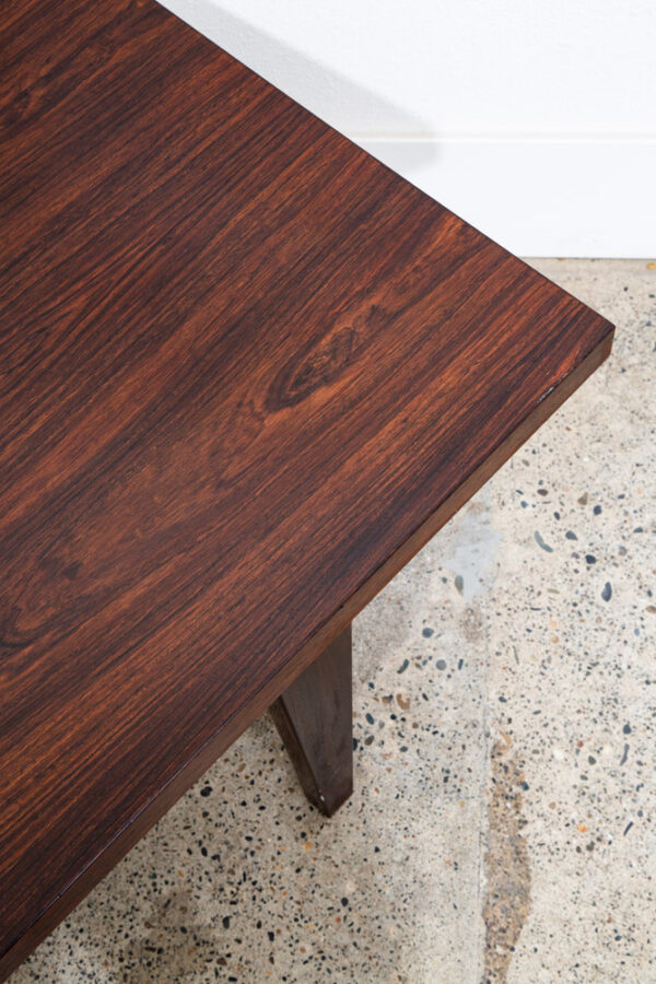 Mid Century Danish Modern Coffee Table Rosewood Mcm Vintage Denmark 66 in Mcm - Image 10