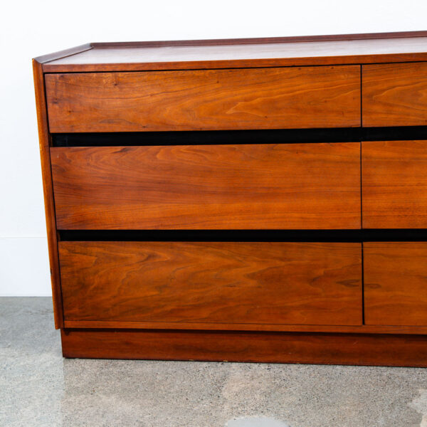 Mid Century Modern Credenza Dresser 6 Drawer Dillingham Walnut Vintage Mcm Mint - Image 8