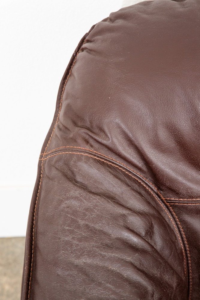 Mid Century Danish Modern Lounge Chairs Armchairs Set Cane Brown Leather Denmark - Image 10