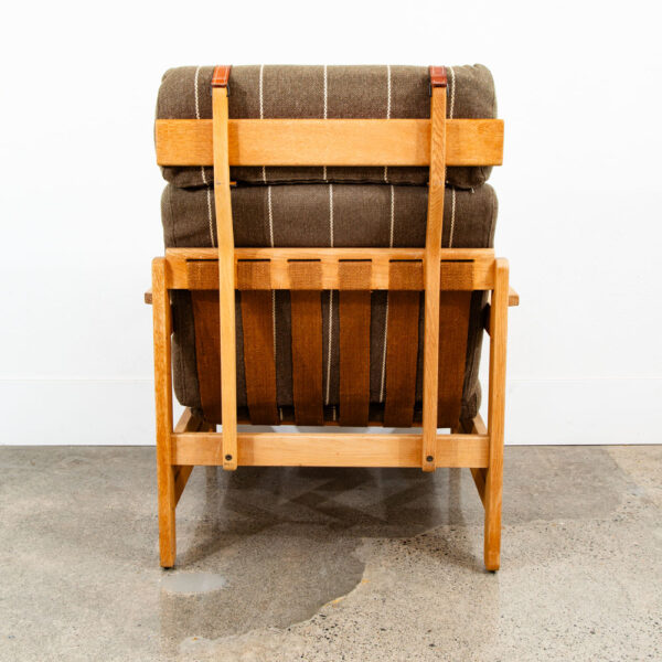 Mid Century Danish Modern Lounge Chairs Pair Oak White Aksel Dalh KP Mobler NM - Image 7
