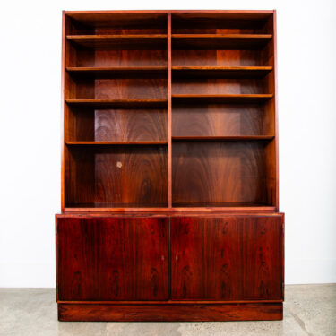 Mid Century Danish Modern Credenza Bookshelf Cabinet Rosewood Poul Hundevad Mcm