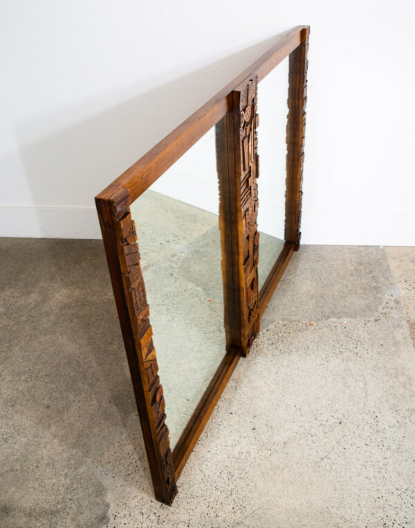 Mid Century Modern Mirror Wall Hanging Lane Mosaic Pueblo Bathroom Brutalist Mcm - Image 3