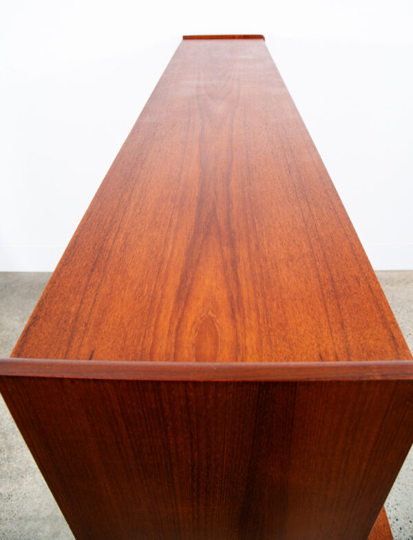 Mid Century Danish Modern Credenza Sideboard Bar Desk Teak Drawers Denmark Mcm - Image 4