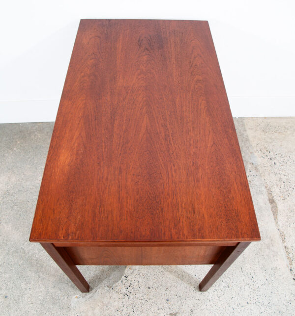 Mid Century Danish Modern Desk Executive Teak 3 Drawer Cabinet Danish Floating - Image 3