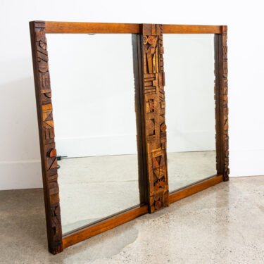 Mid Century Modern Mirror Wall Hanging Lane Mosaic Pueblo Bathroom Brutalist Mcm