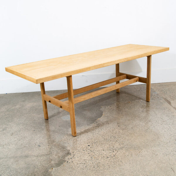 Mid Century Danish Modern Coffee Table Borge Mogensen Soborg Mobler White Oak VG - Image 3