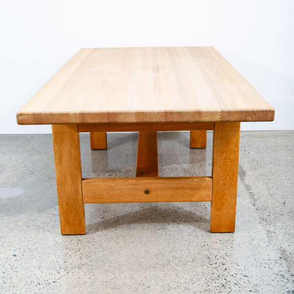 Mid Century Danish Modern Coffee Table Solid White Oak Vintage Aksel Dahl 1972 - Image 9