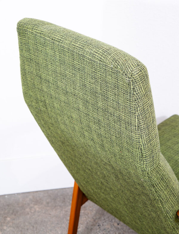 Mid Century Danish Modern Lounge Chair Armchair Green Arms Mcm Denmark Highback - Image 5