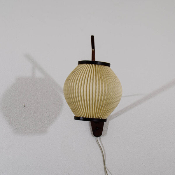 Mid Century Modern Danish Hanging Lamp Wall Sconce Solid Teak Wood Functional VG - Image 10