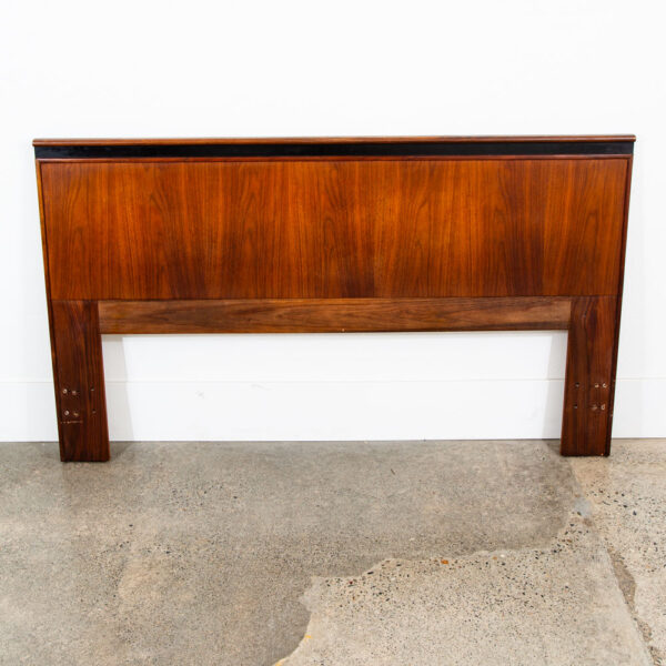 Mid Century Modern Headboard Queen Size Bed Frame Dillingham Walnut Esprit Wood - Image 3