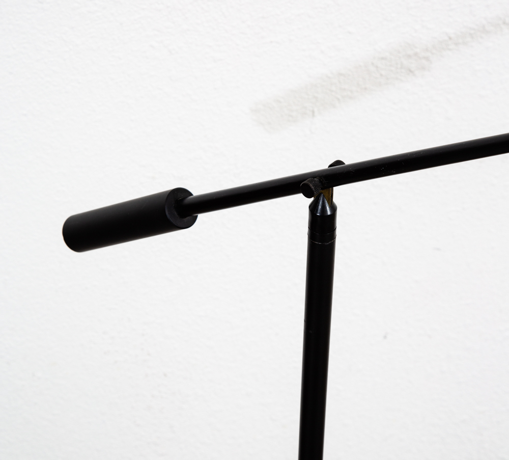 Mid Century Modern Floor Lamp Robert Sonneman Kovacs Feather Light Black Post - Image 2