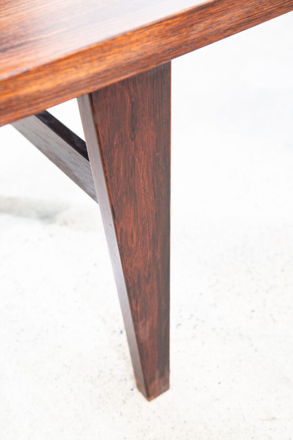 Mid Century Danish Modern Coffee Table Rosewood Mcm Vintage Denmark 66 in Mcm - Image 7