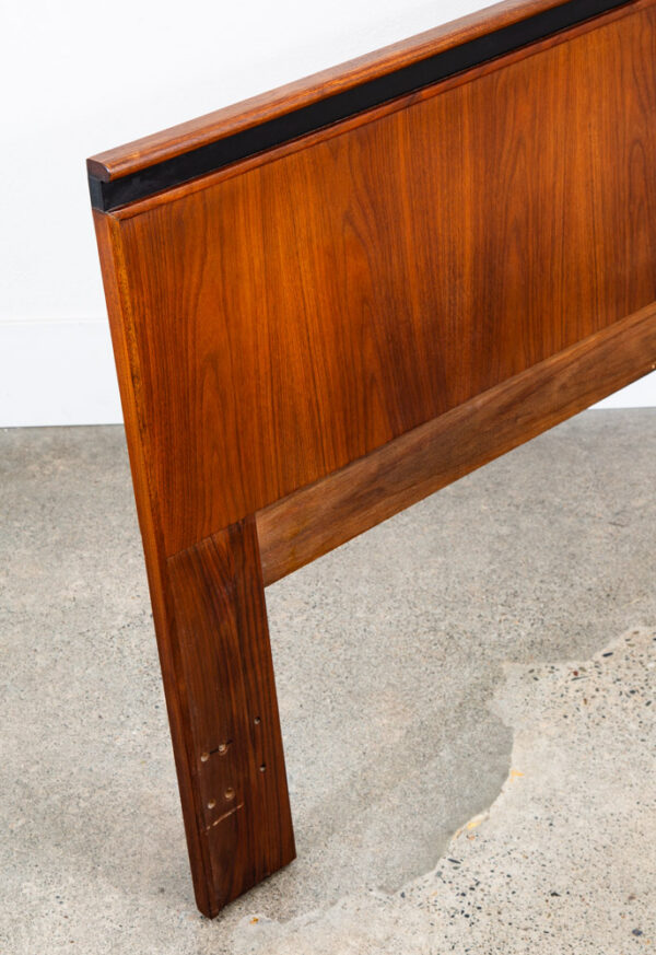 Mid Century Modern Headboard Queen Size Bed Frame Dillingham Walnut Esprit Wood - Image 9