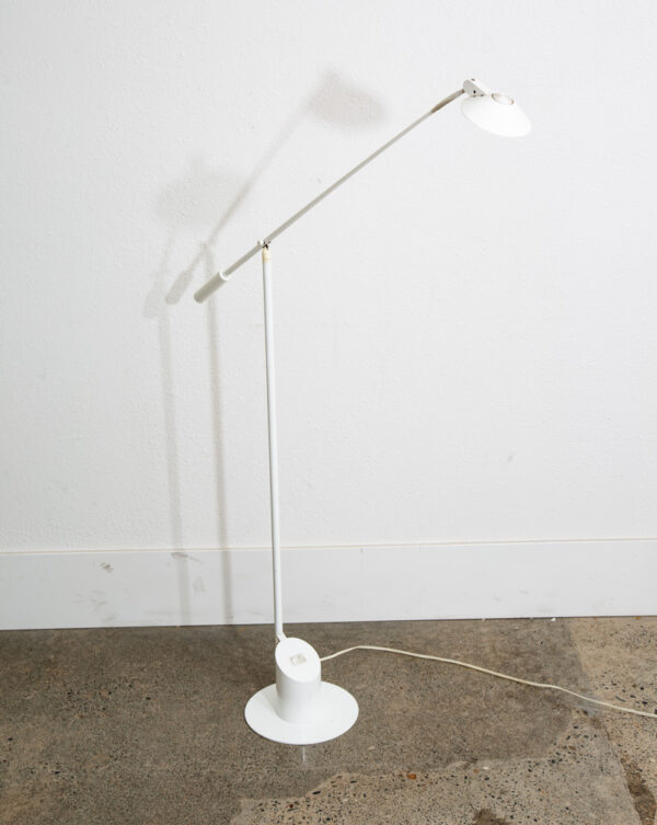 Mid Century Modern Floor Lamp Robert Sonneman Kovacs Feather Light White Post - Image 9