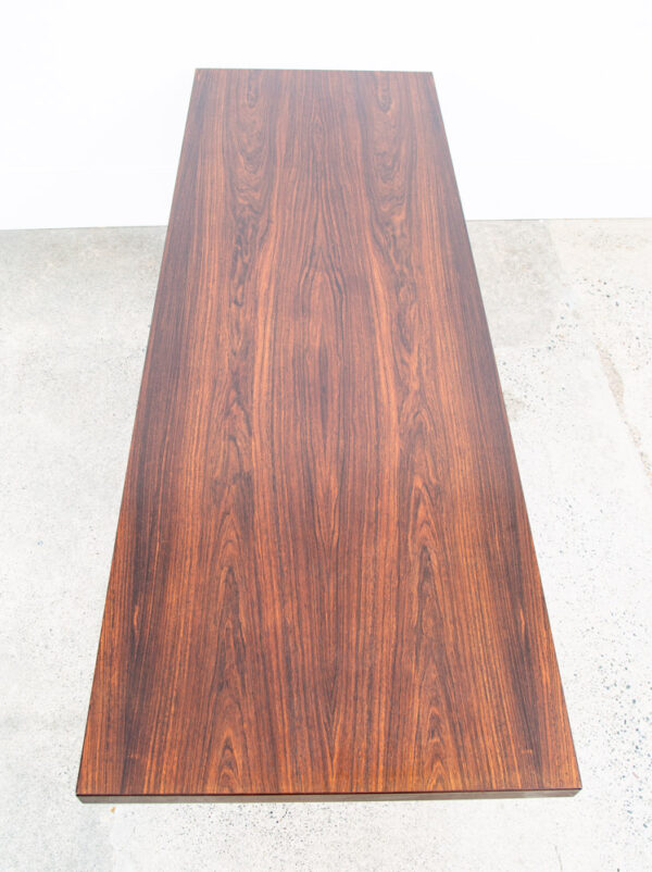 Mid Century Danish Modern Coffee Table Rosewood Mcm Vintage Denmark 66 in Mcm - Image 2