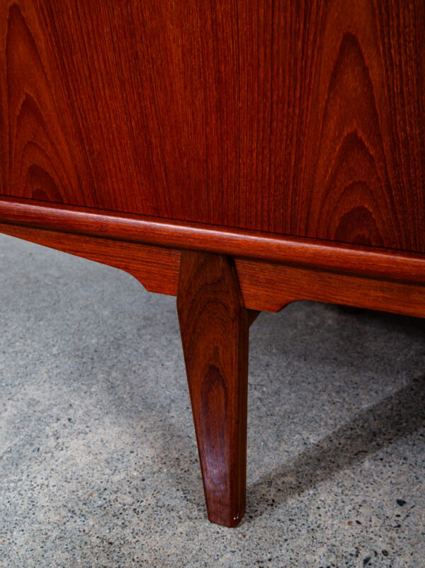 Mid Century Danish Modern Credenza Sideboard Bar Desk Teak Drawers Denmark Mcm - Image 10