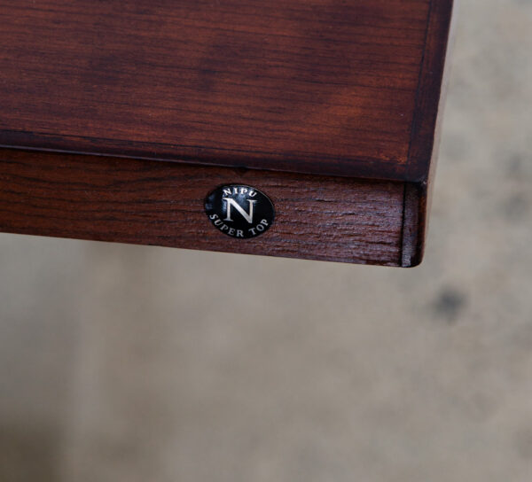 Mid Century Danish Modern Desk Executive Nipu Rosewood Metal 4 Drawer File Mcm - Image 11