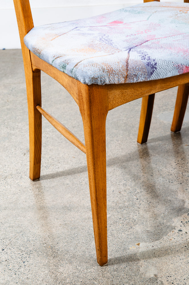 Mid Century Modern Dining Chairs Set 6 Lane Rhythm Ladder Back Bowtie Vintage NM - Image 9